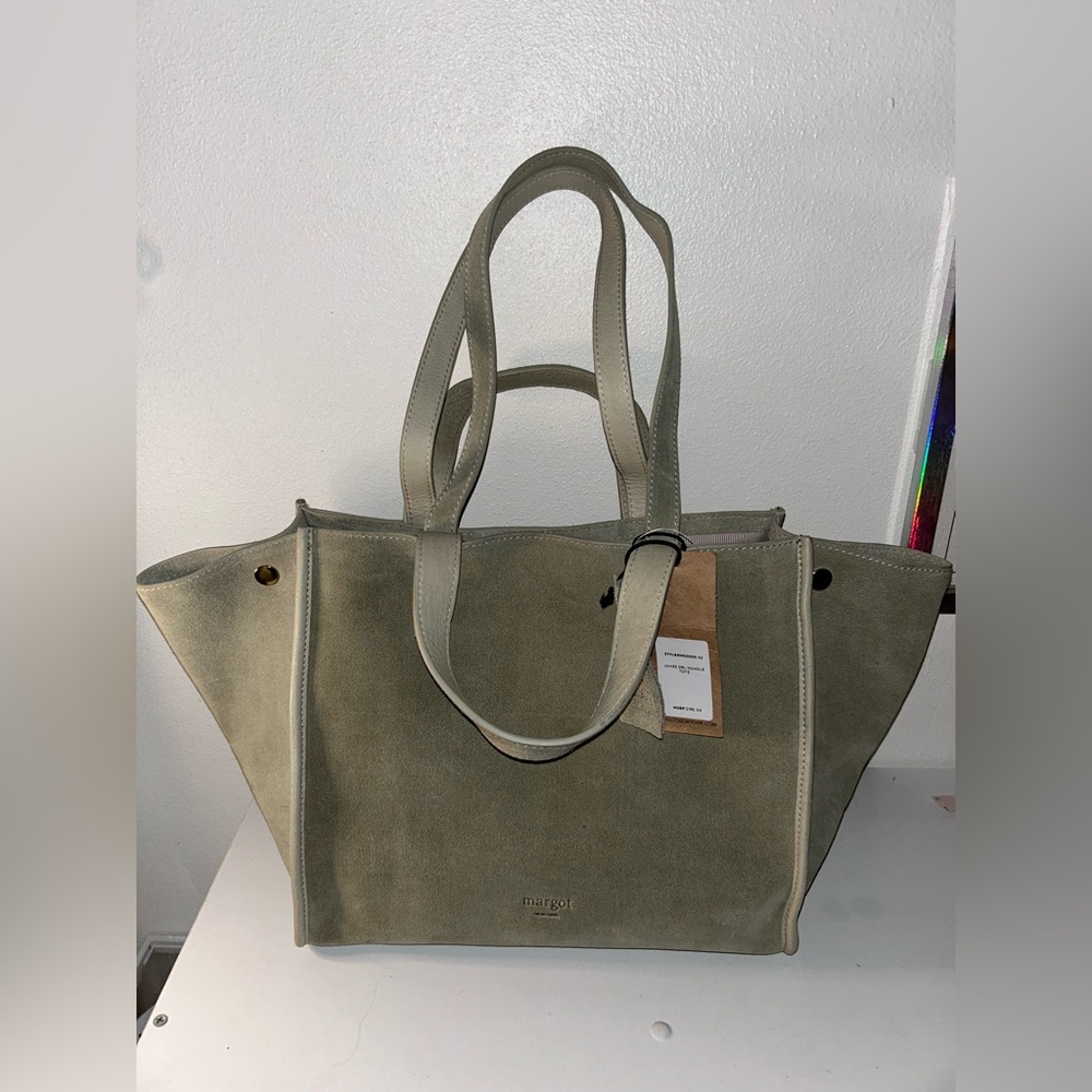 NWT Margot Olive Green Tote Bag - Picture 2 of 7
